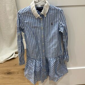 Ralph Lauren striped cotton long sleeve dress 7